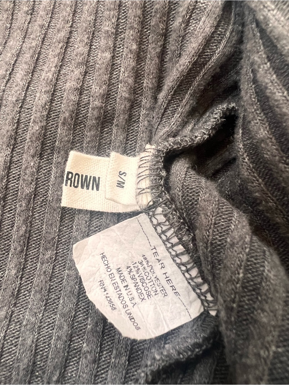 Joah Brown reversible luxe knit Top wrap cardigan Charcoal Grey S/M - Picture 8 of 13